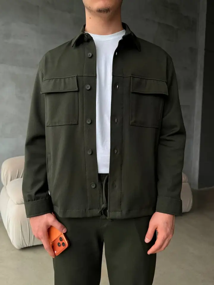 Cep Detaylı Relaxed Fit Kumaş Takım