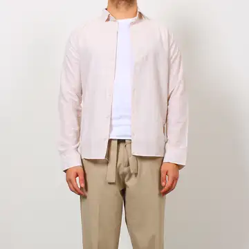 Dar Çizgili Keten - Normal Gömlek