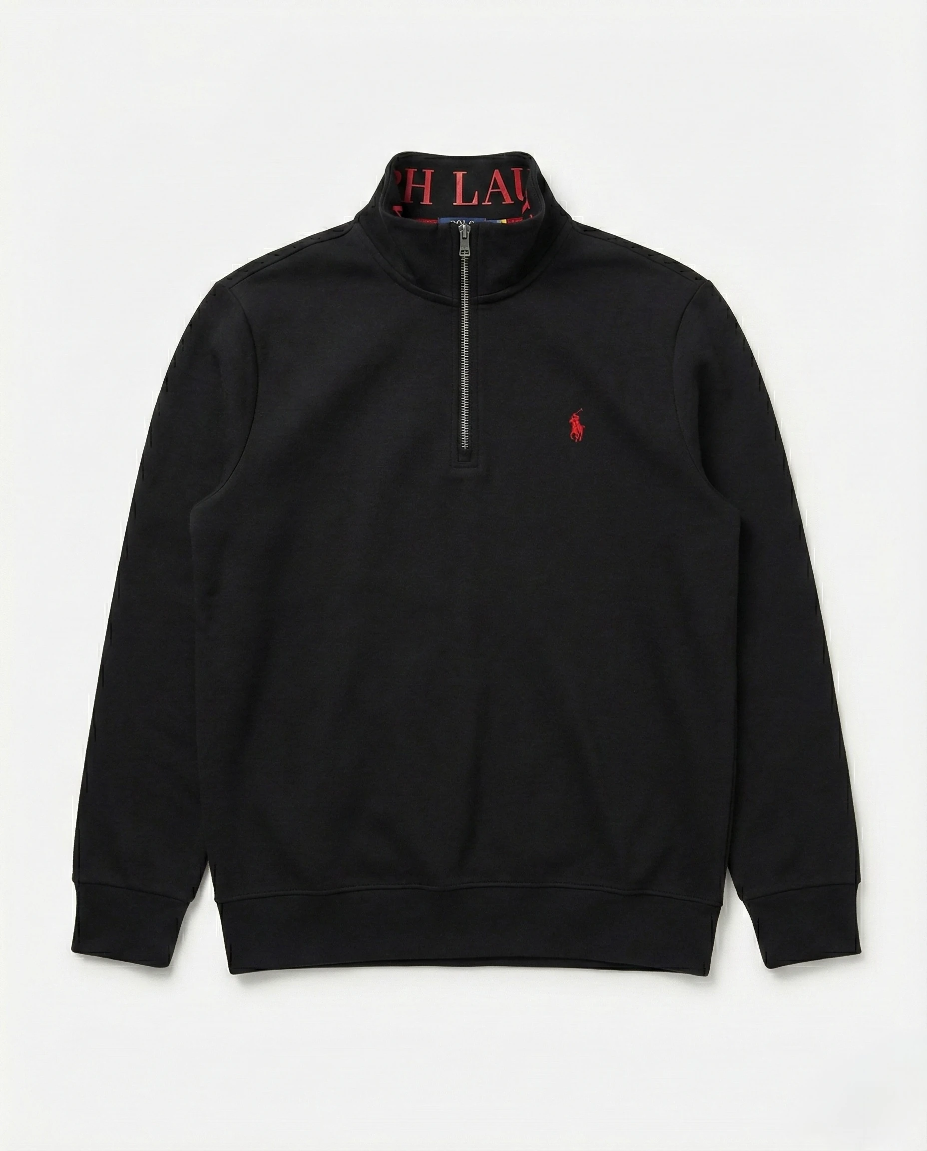 PRL Yarım Fermuarlı Nakışlı Premium Sweatshirt