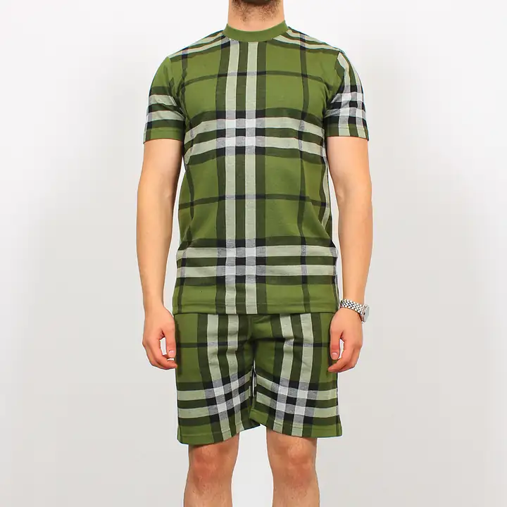 Çizgili Basic Şort Takım