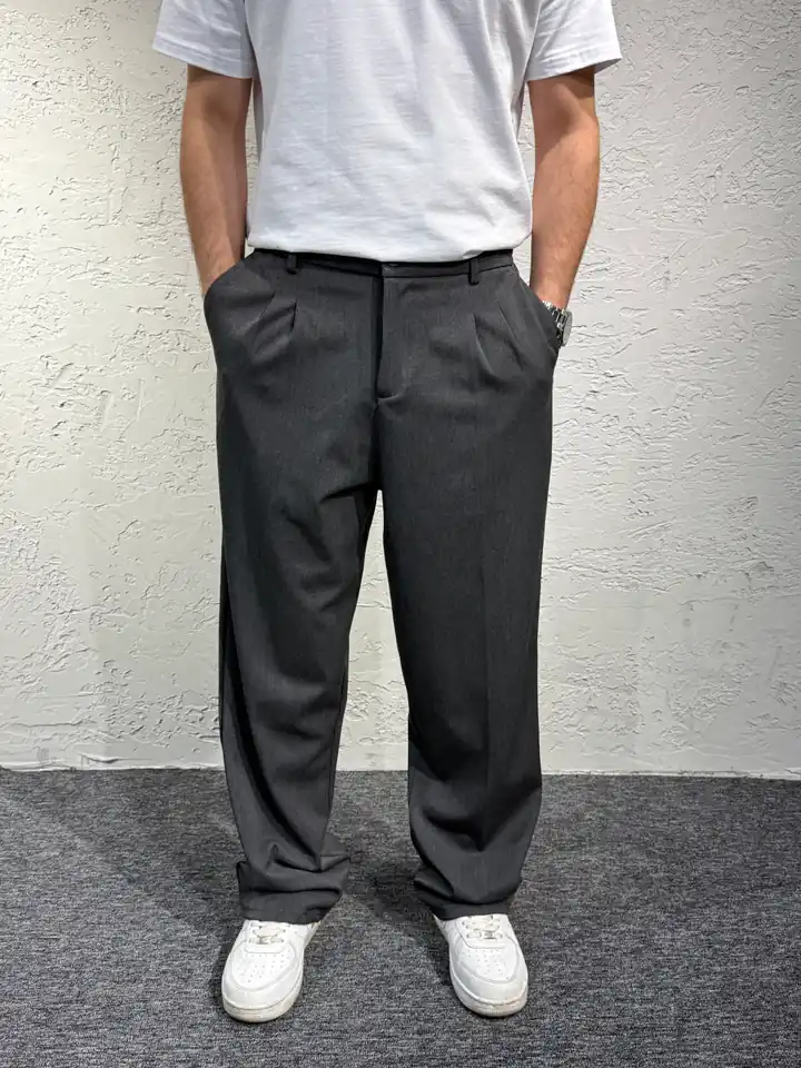Baggy Bol Kalıp Relax Pantolon - Antrasit