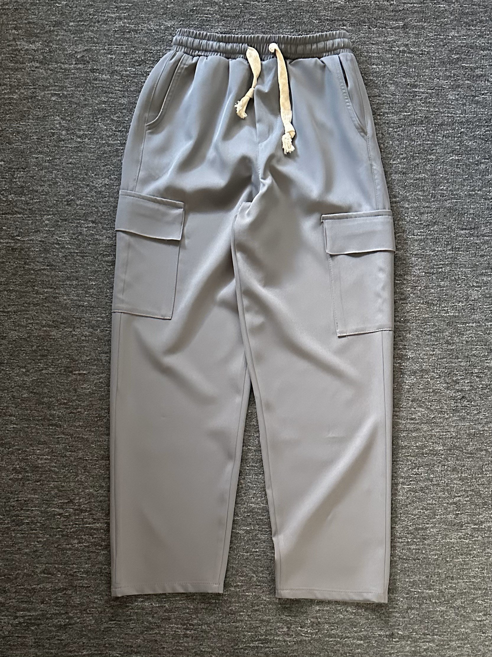 Baggy Premium Kumaş Pantolon - Koyu Gri