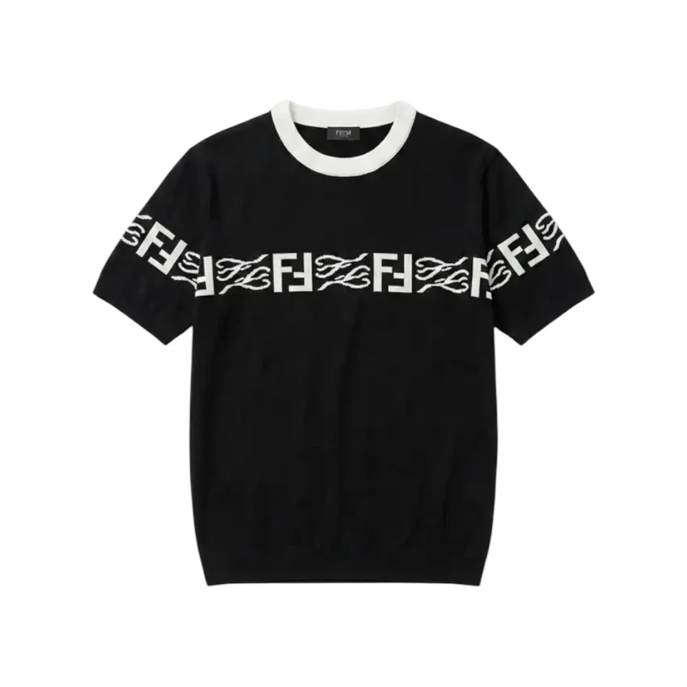 Logo Şerit Detaylı Triko T-Shirt