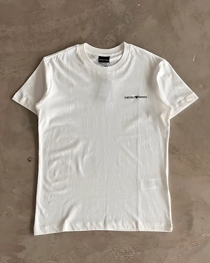 Sol Göğüs Nakış Detaylı T-Shirt - Beyaz