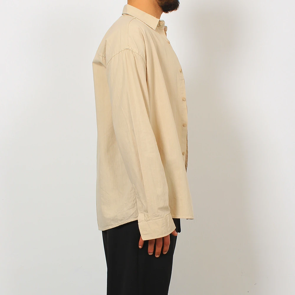 Ham Keten Oversize Gömlek