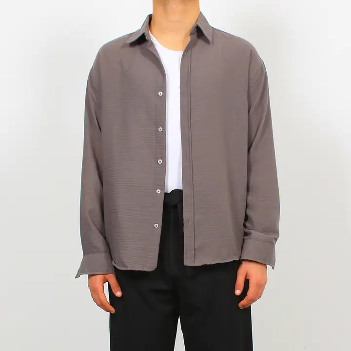 Pera-Bambu Keten Oversize Gömlek