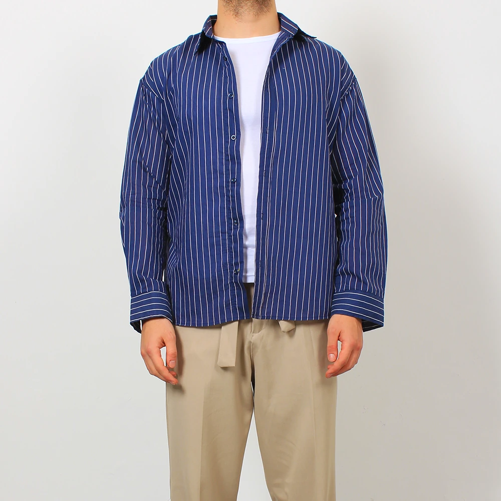 Oversize Tek Çizgi Gömlek