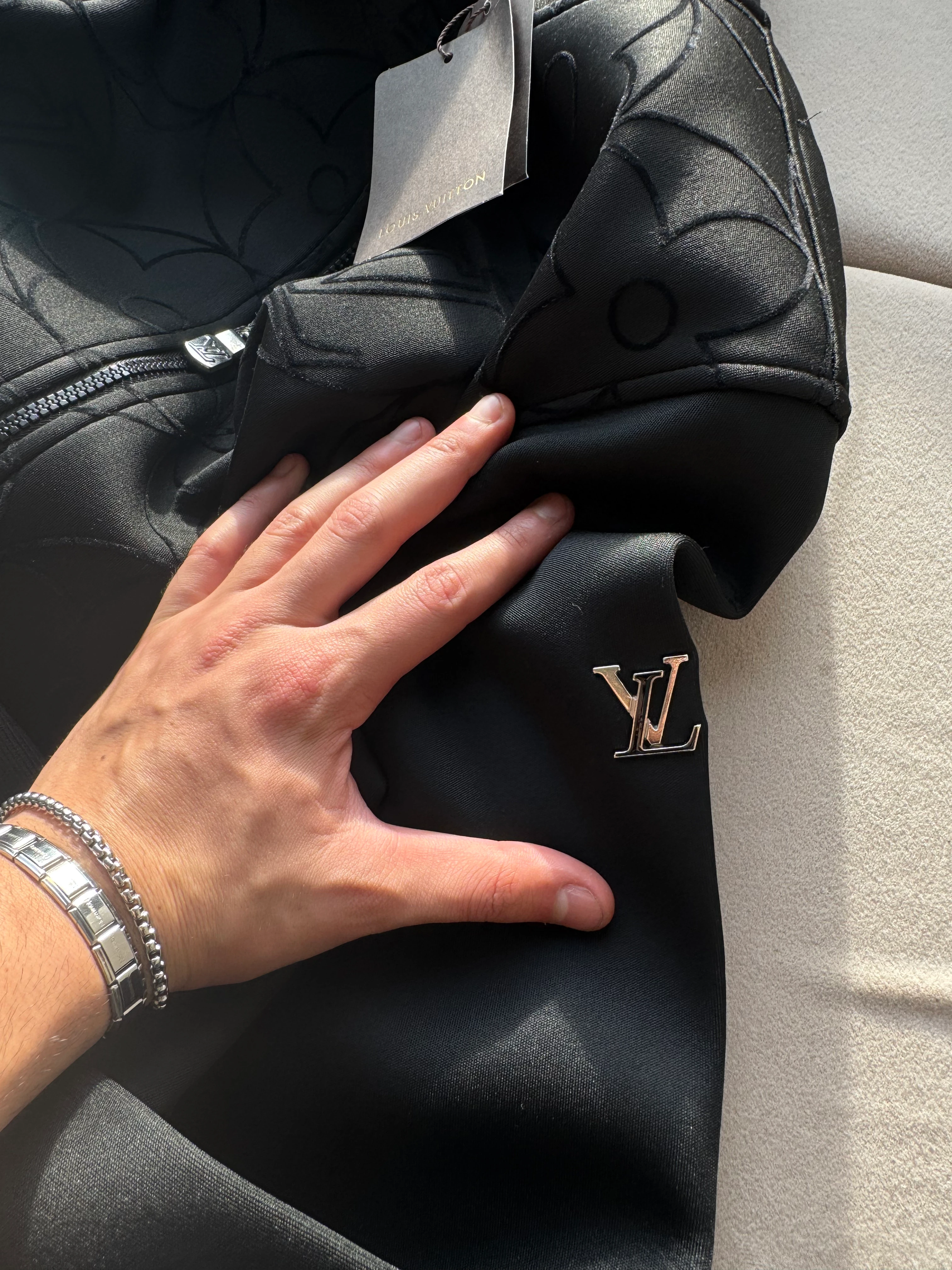 LV Extra Premium Nakışlı Deri Ceket