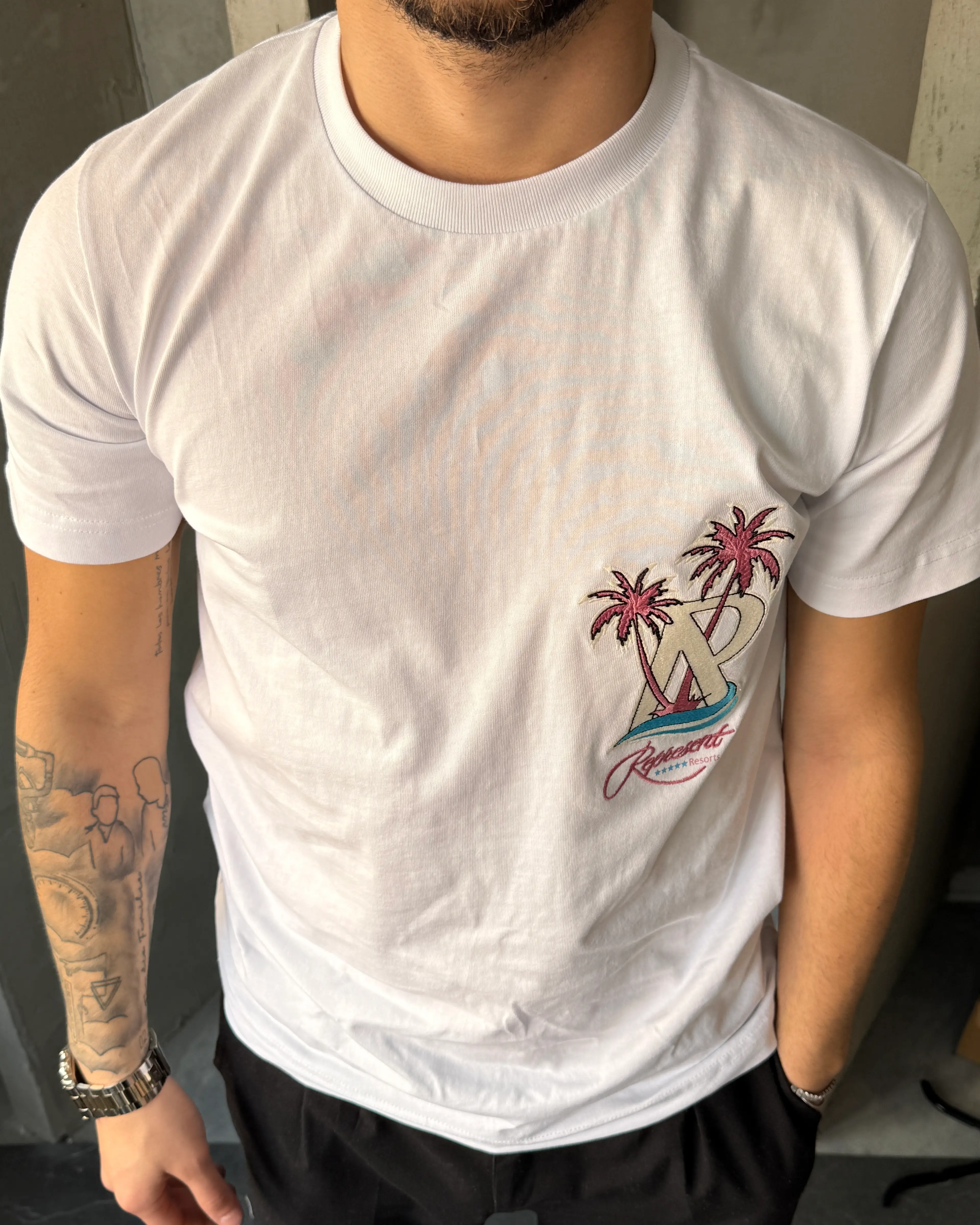 Arka Baskılı 'Represent ' Kısa Kollu T-Shirt