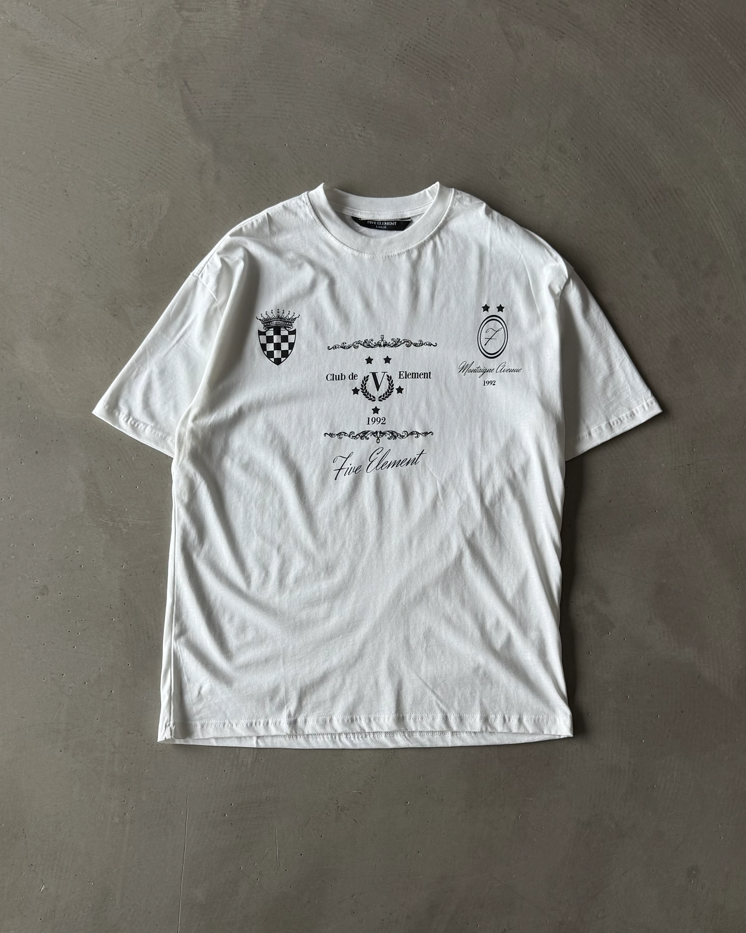 Göğüs Baskılı Basic T-Shirt