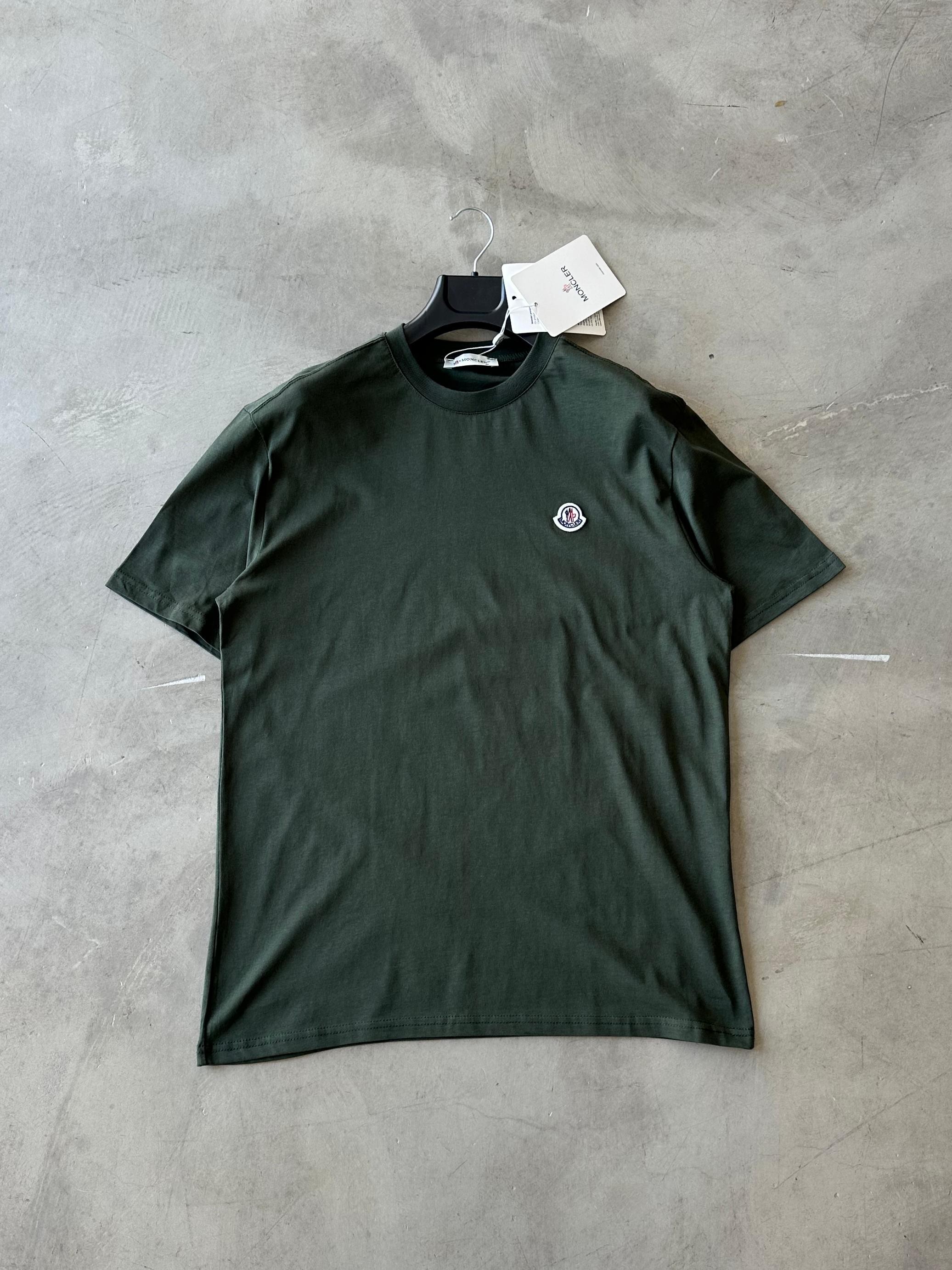 MNC Logo Nakışlı Premium Basic Tee - Yeşil