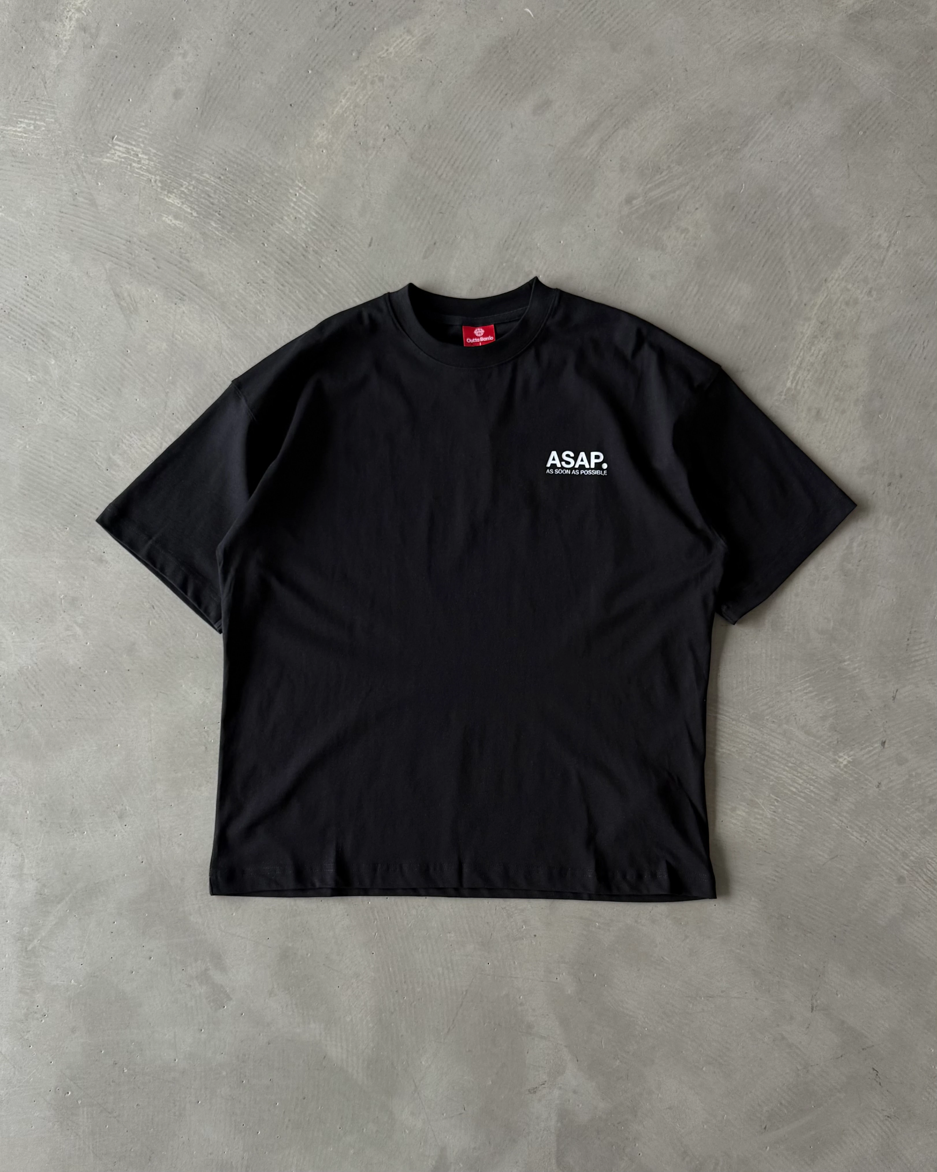 Sol Göğüs ve Arka Baskılı " ASAP " T-Shirt