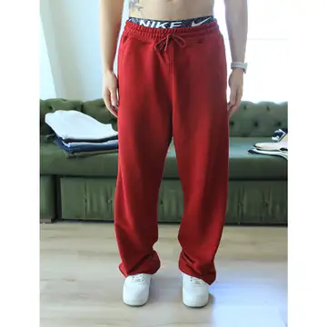  Baggy Fit Basic Eşofman - Bordo