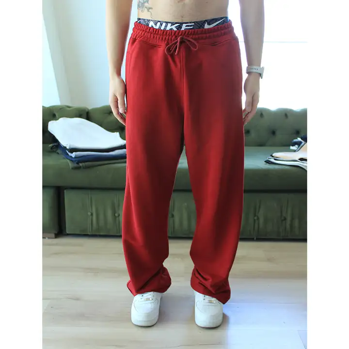  Baggy Fit Basic Eşofman - Bordo