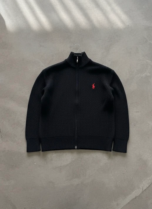 Premium Nakışlı Zipper - Siyah