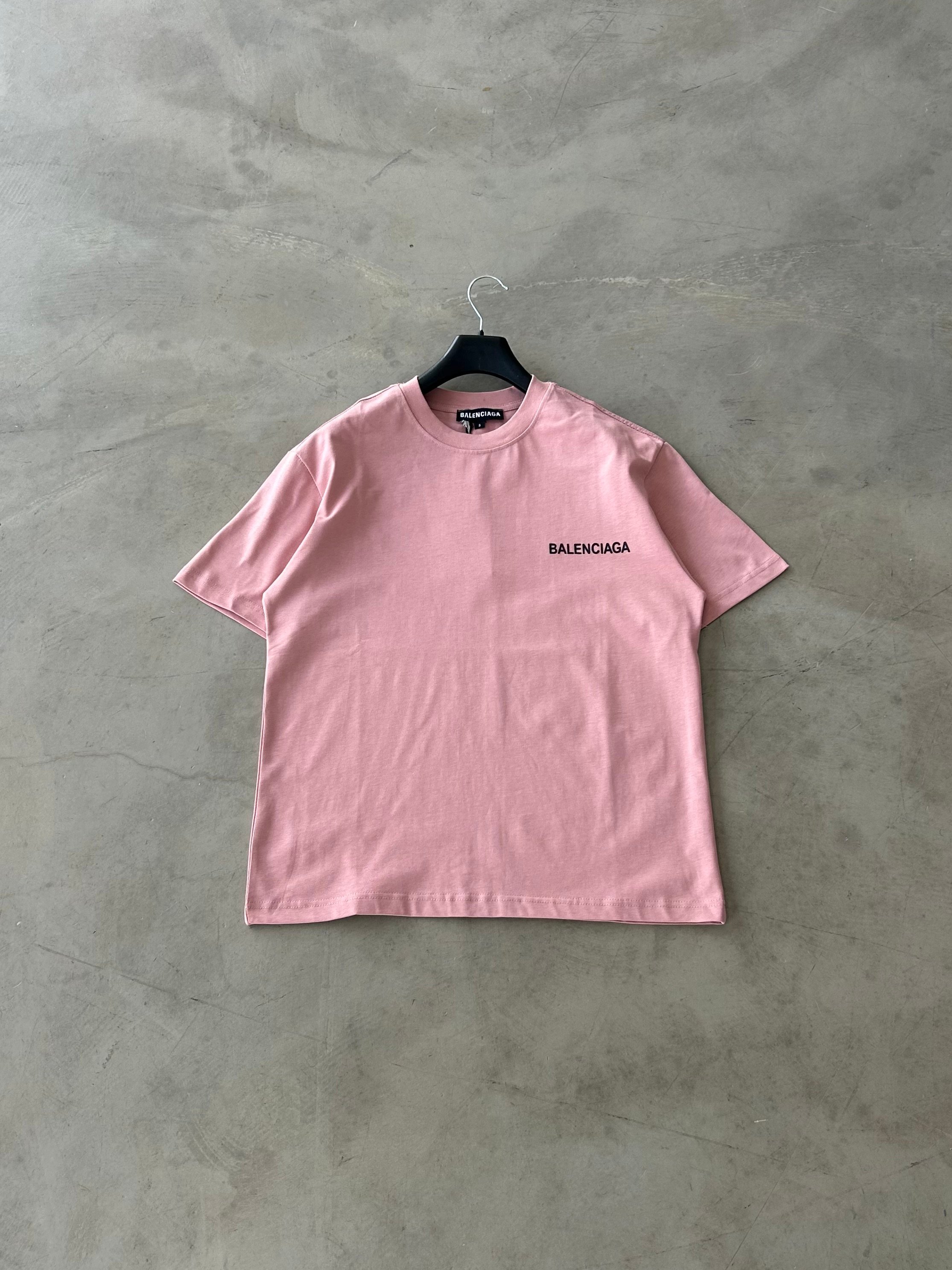 BB Baskılı Premium Basic Tshirt - Pembe