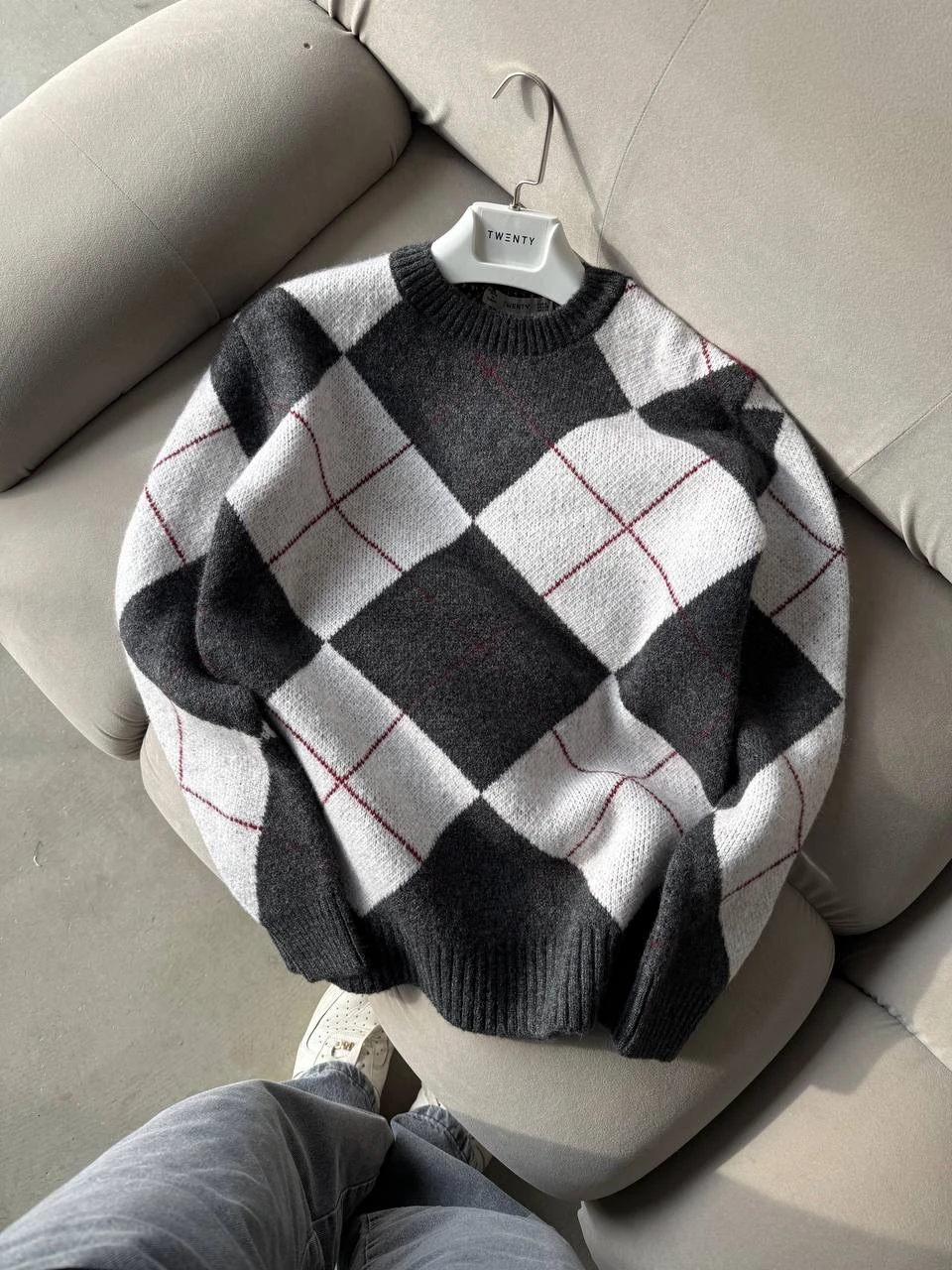 Premium Basic Yünlü Çizgili Triko - Antrasit