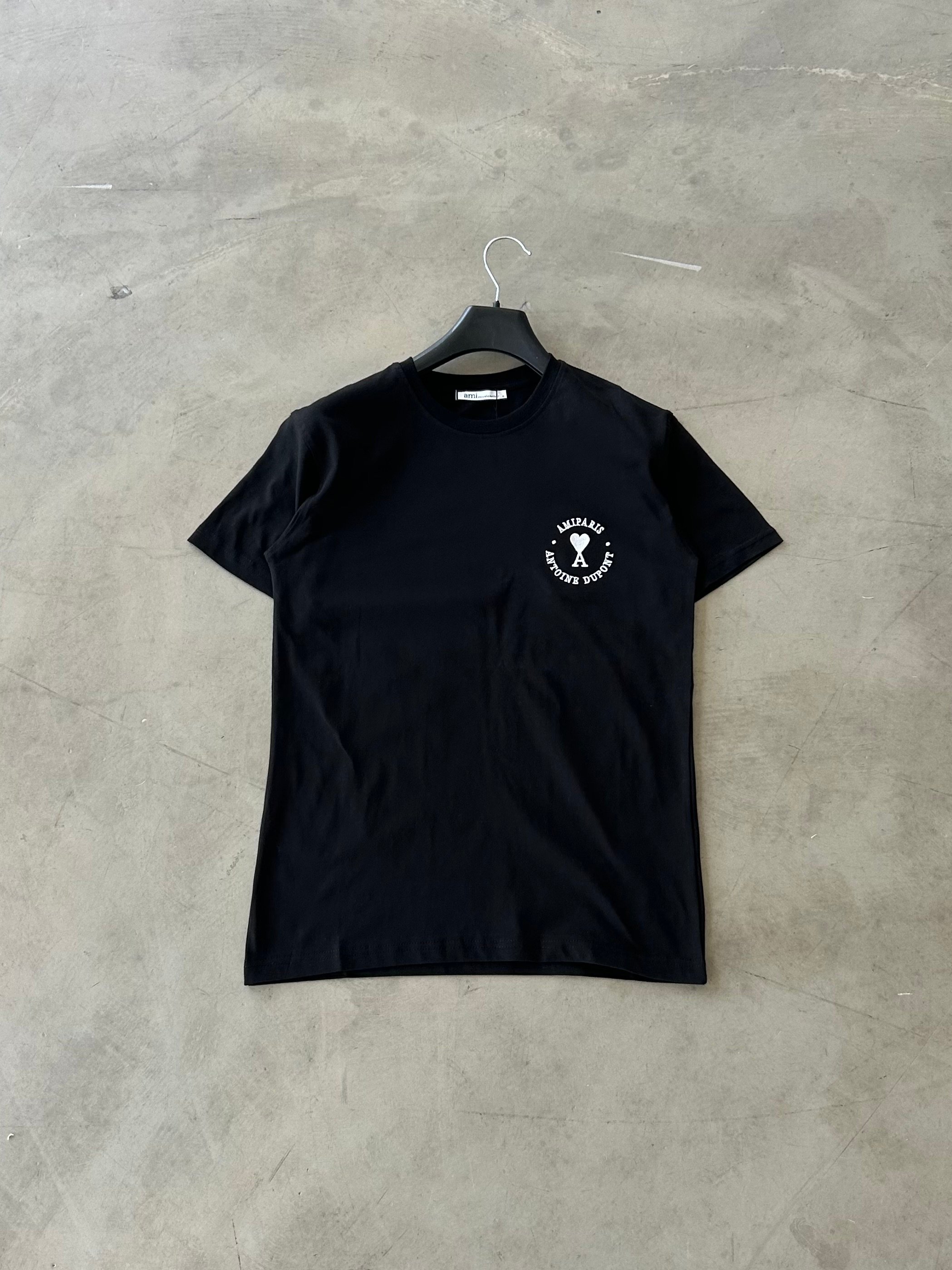 A. Paris Nakışlı Premium Basic Tshirt - Siyah
