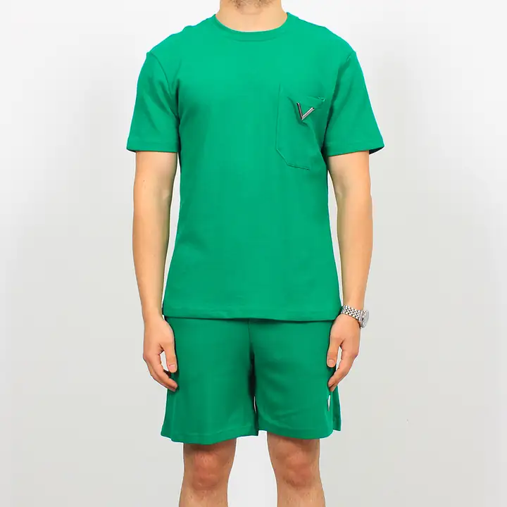 Sol Göğüs Büyük Logo Detaylı Şort Takımı