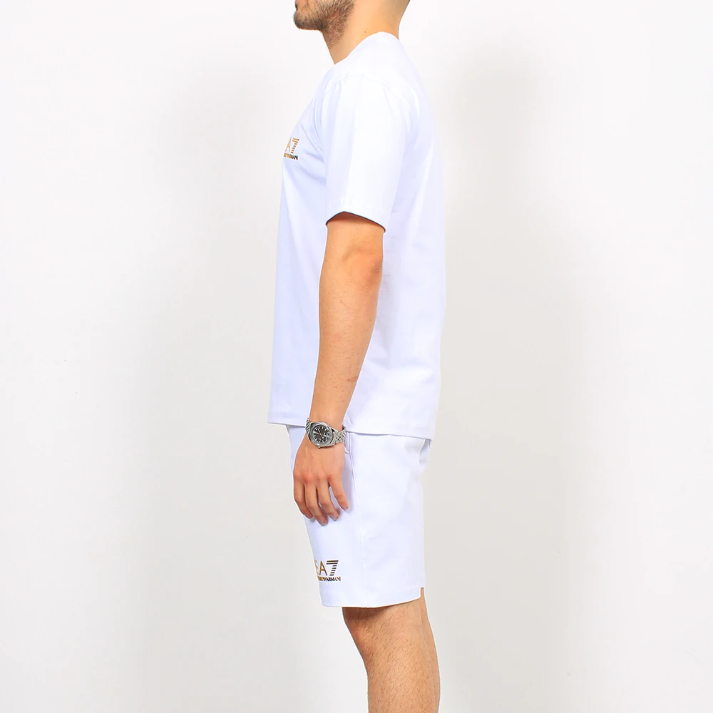 Sol Göğüs Baskılı Şort Takımı