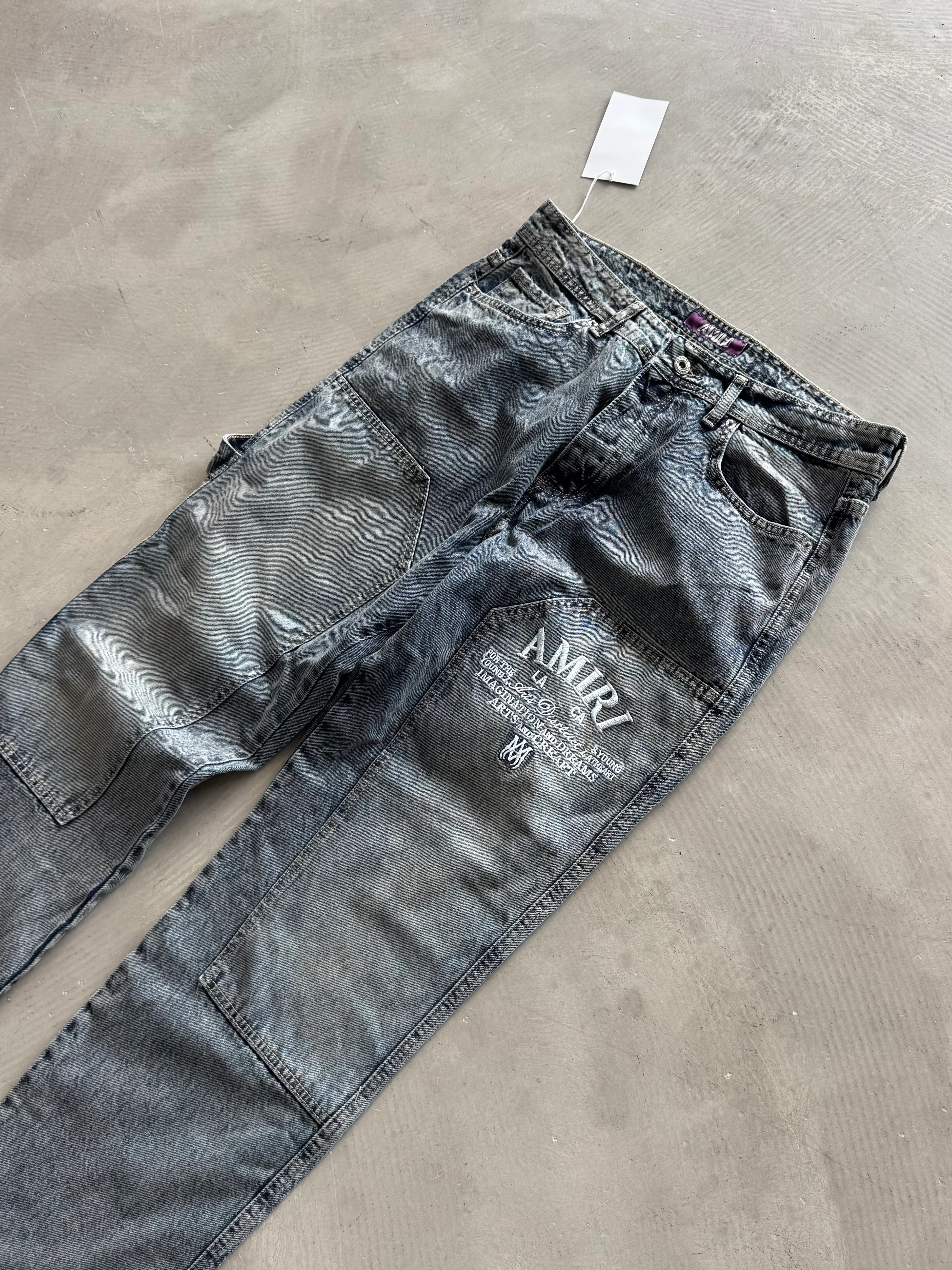 AMR Premium Nakış Detaylı Kot Pantolon