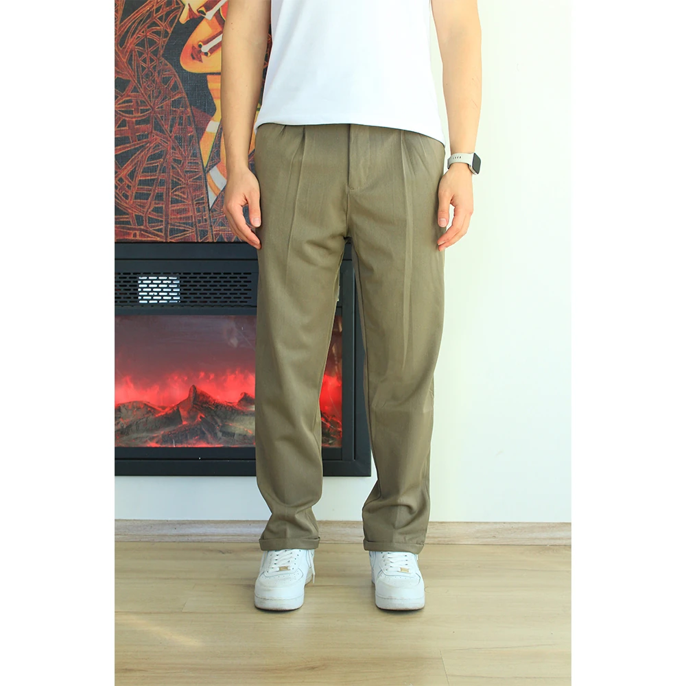 Bel Lastikli Kumaş Pantolon