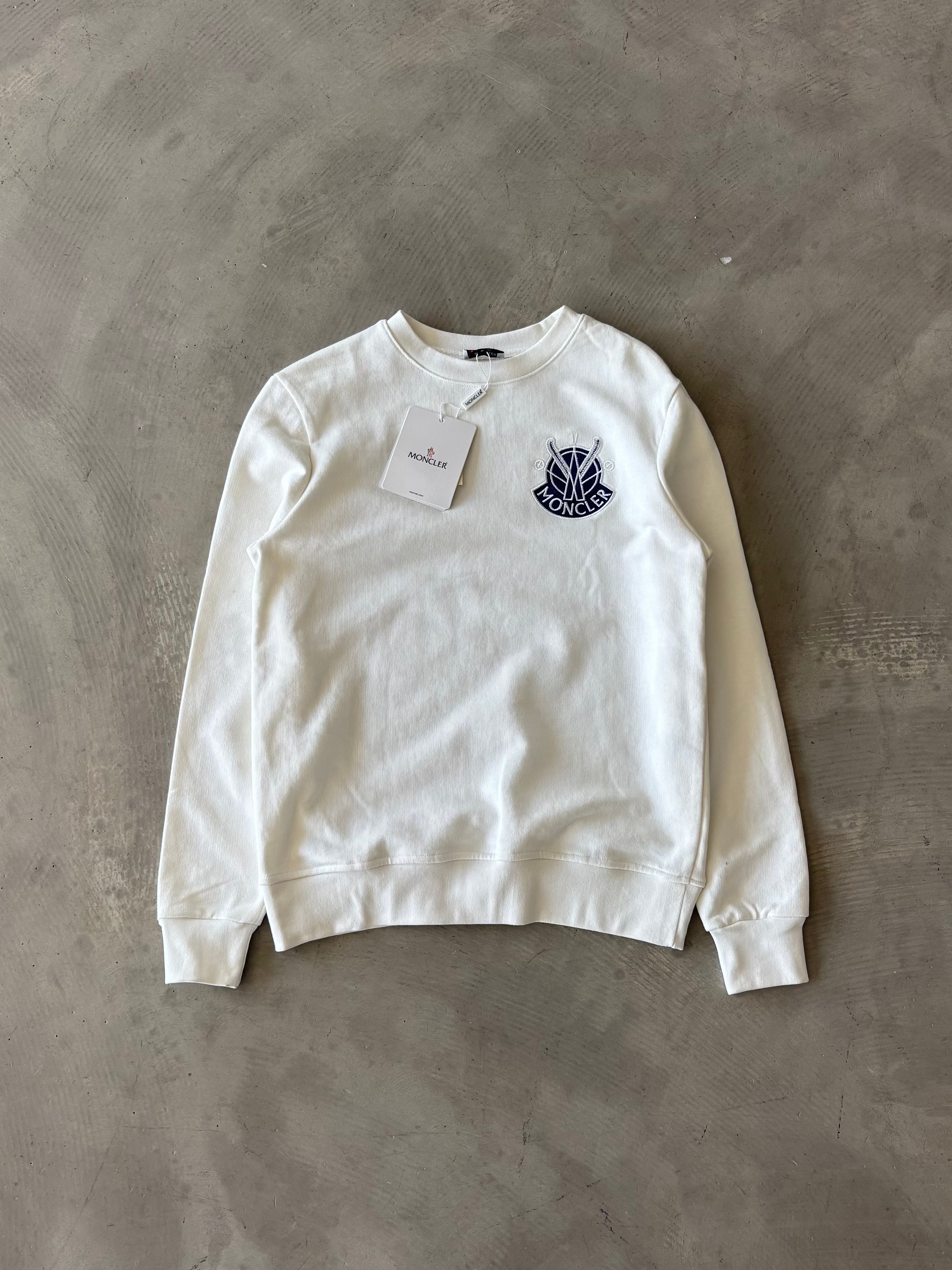 MNC Premium Nakışlı Sweatshirt - Beyaz