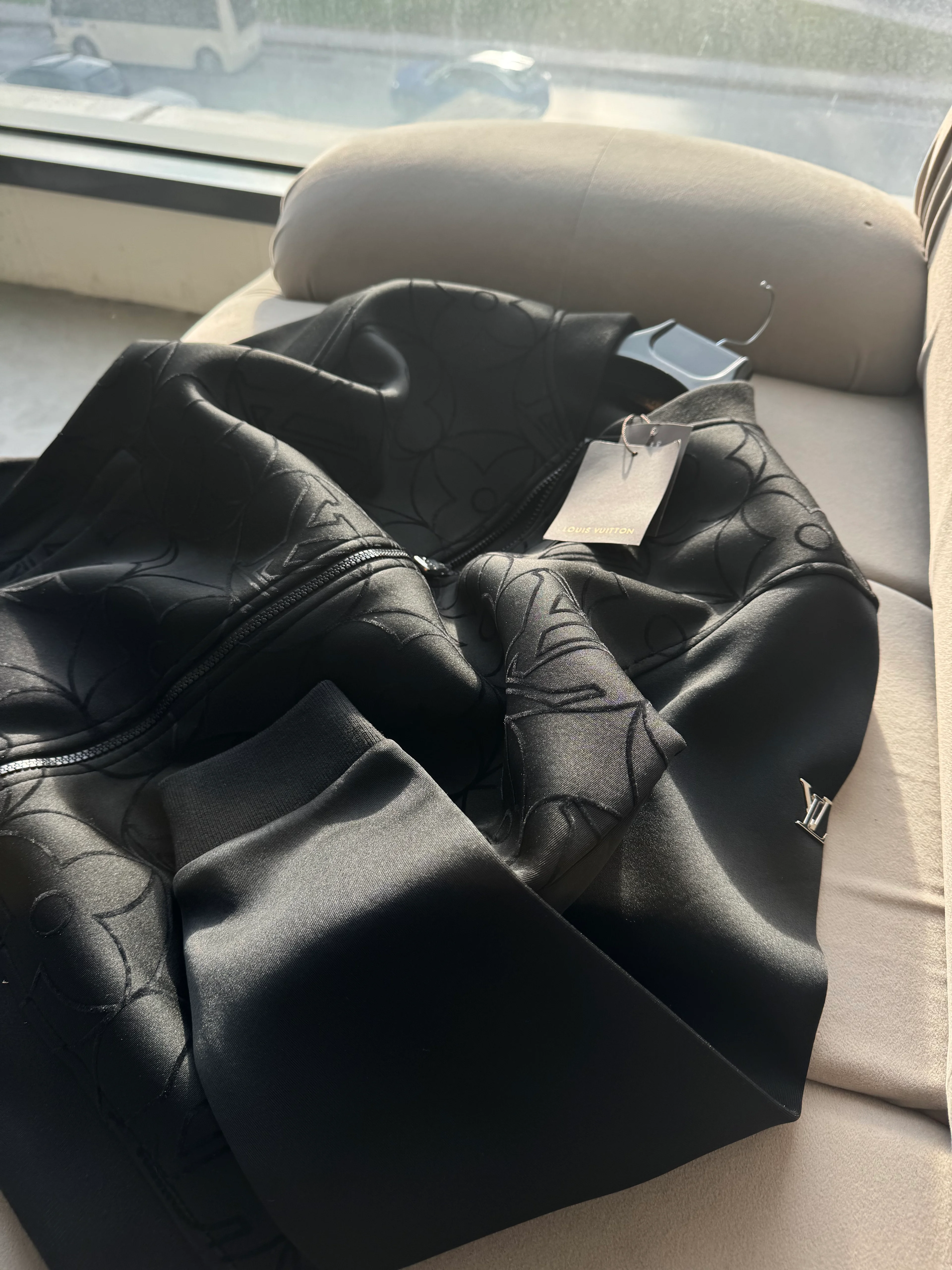 LV Extra Premium Nakışlı Deri Ceket