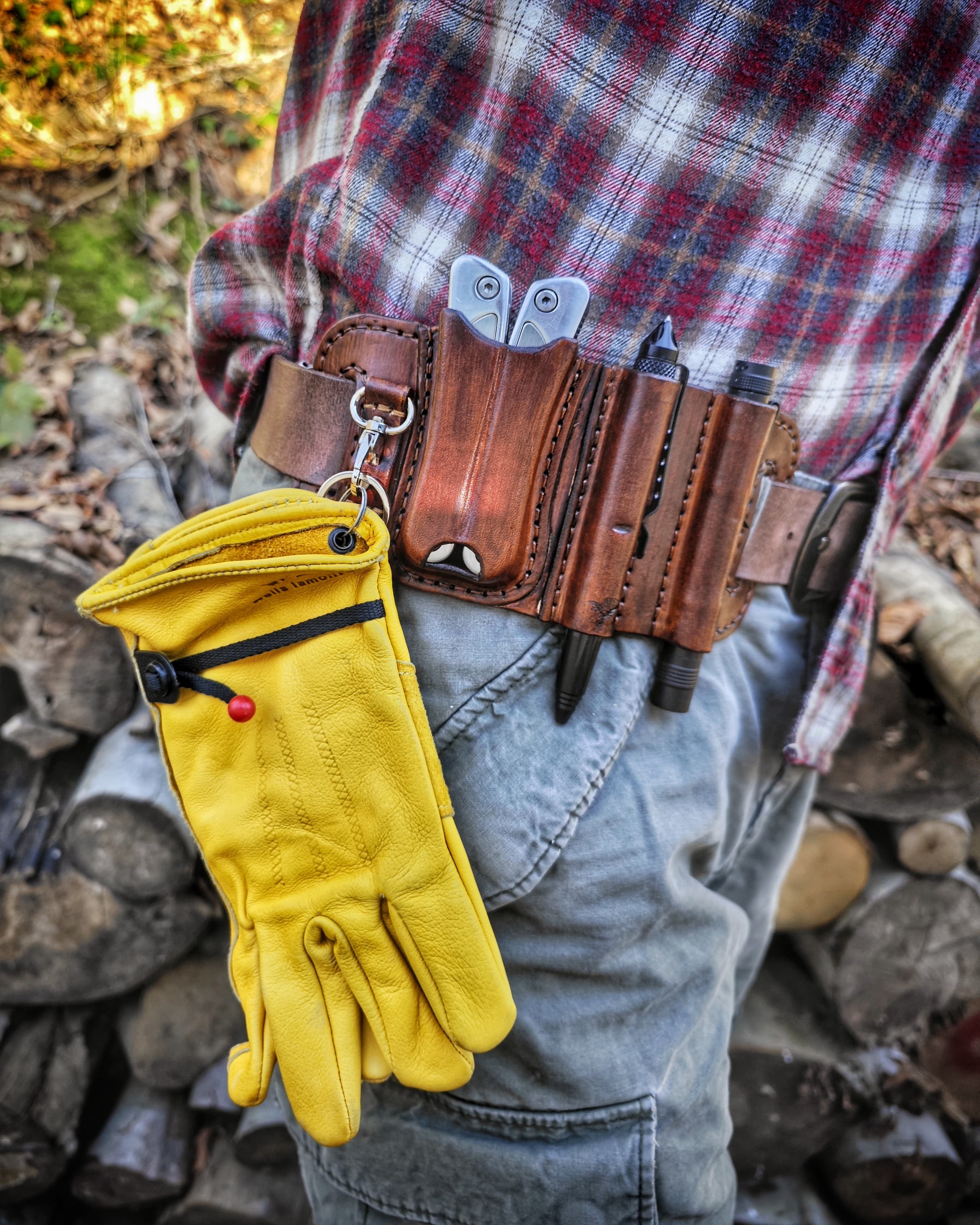 EDC Tool Set with leather sheath