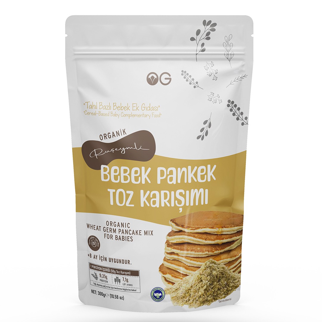 Og Organik Ruşeymli Bebek Pankek Toz Karışımı 300 Gr +8 Ay