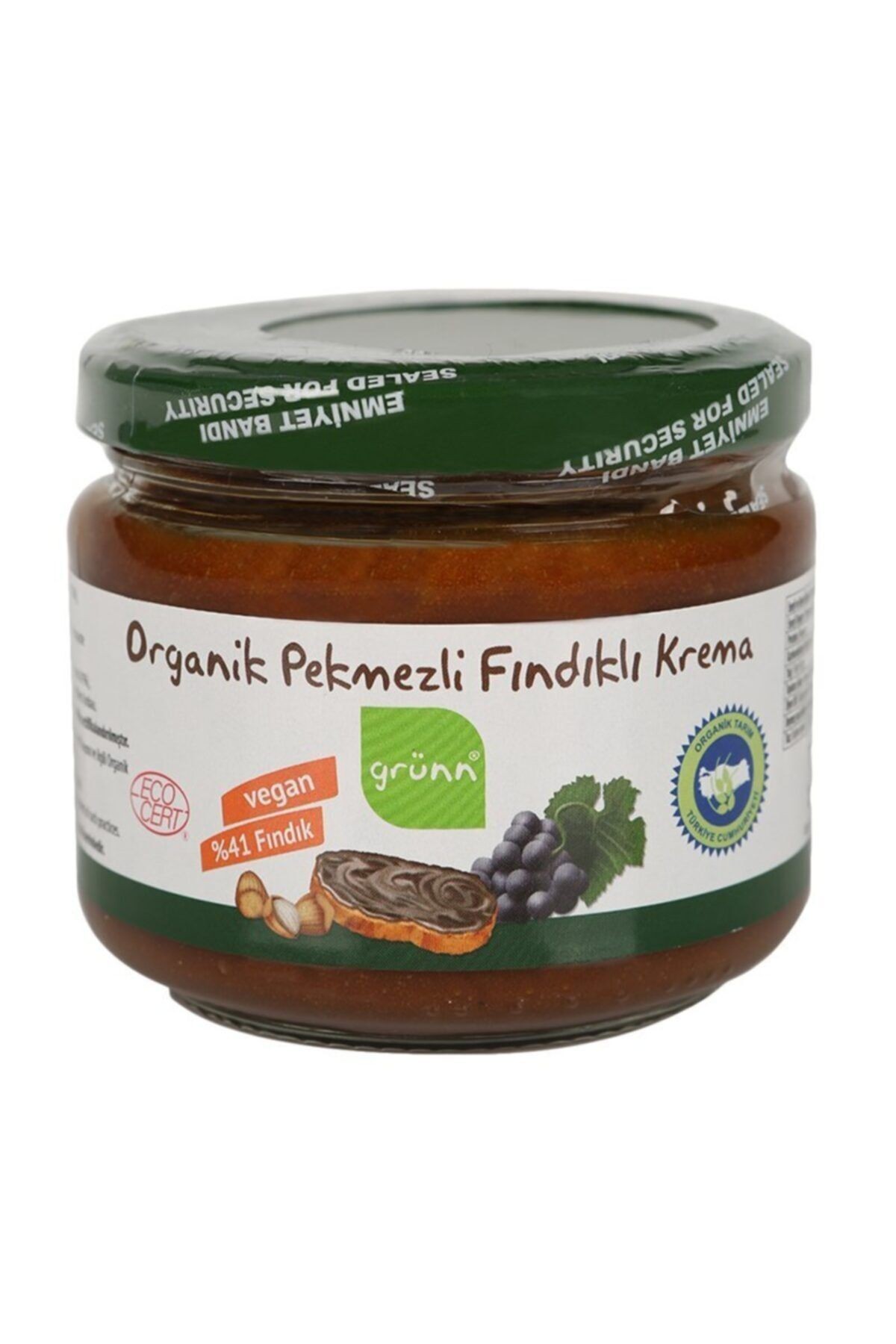 Grünn Organik Pekmezli Fındık Kreması 200 Gr.