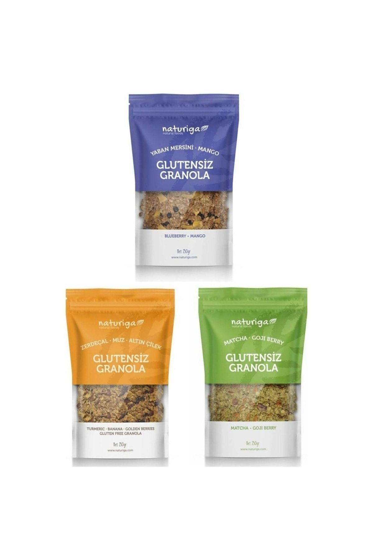Naturiga Glutensiz Granola Fırsat Paketi (250 Gr X 3 Adet)