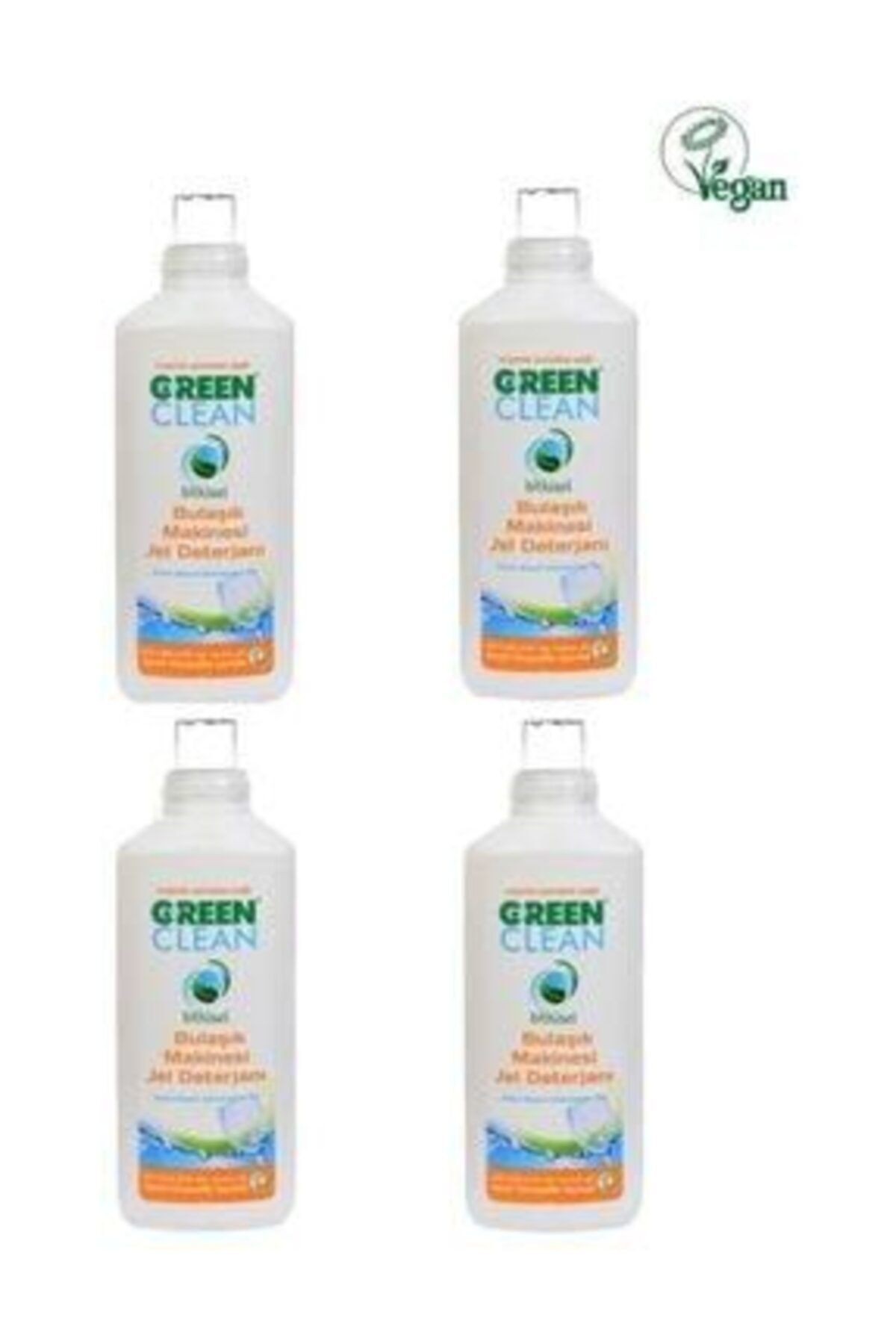Green Clean Bitkisel Bulaşık Makinesi Jel Deterjanı 1000ml X4 Adet