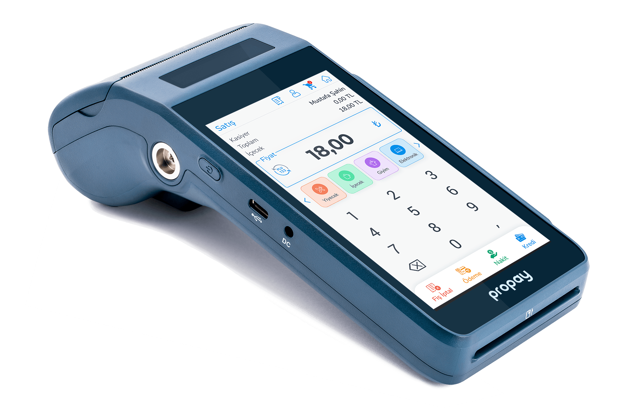 Propay P1000 ECR Android Yazarkasa POS | Android 13, 4G, 5” Dokunmatik Ekran