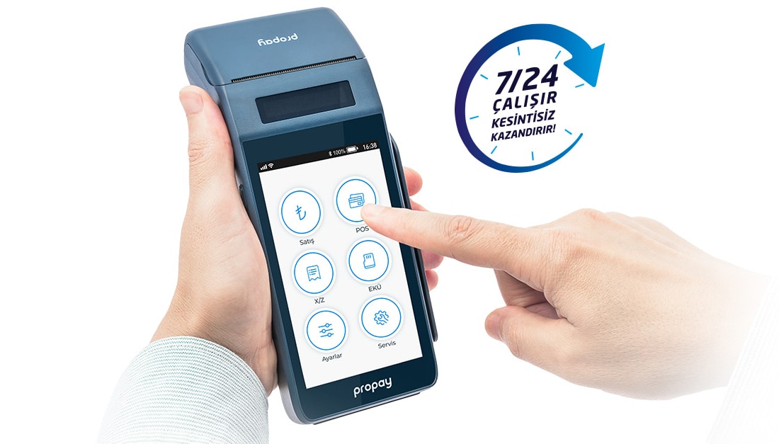Propay P1000 ECR Android Yazarkasa POS | Android 13, 4G, 5” Dokunmatik Ekran