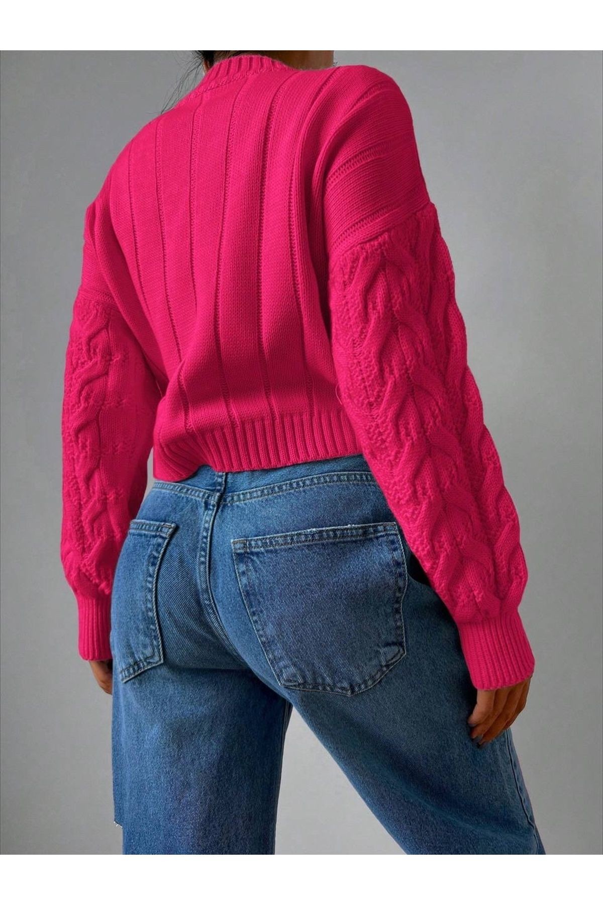 Selanik Kısa Model Örgü Kazak