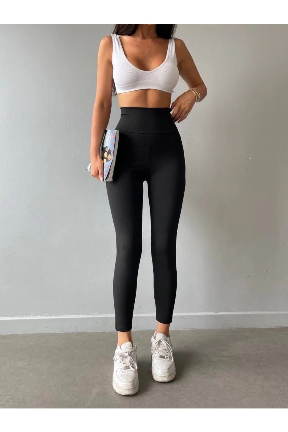 Yüksek Bel Likra Tayt