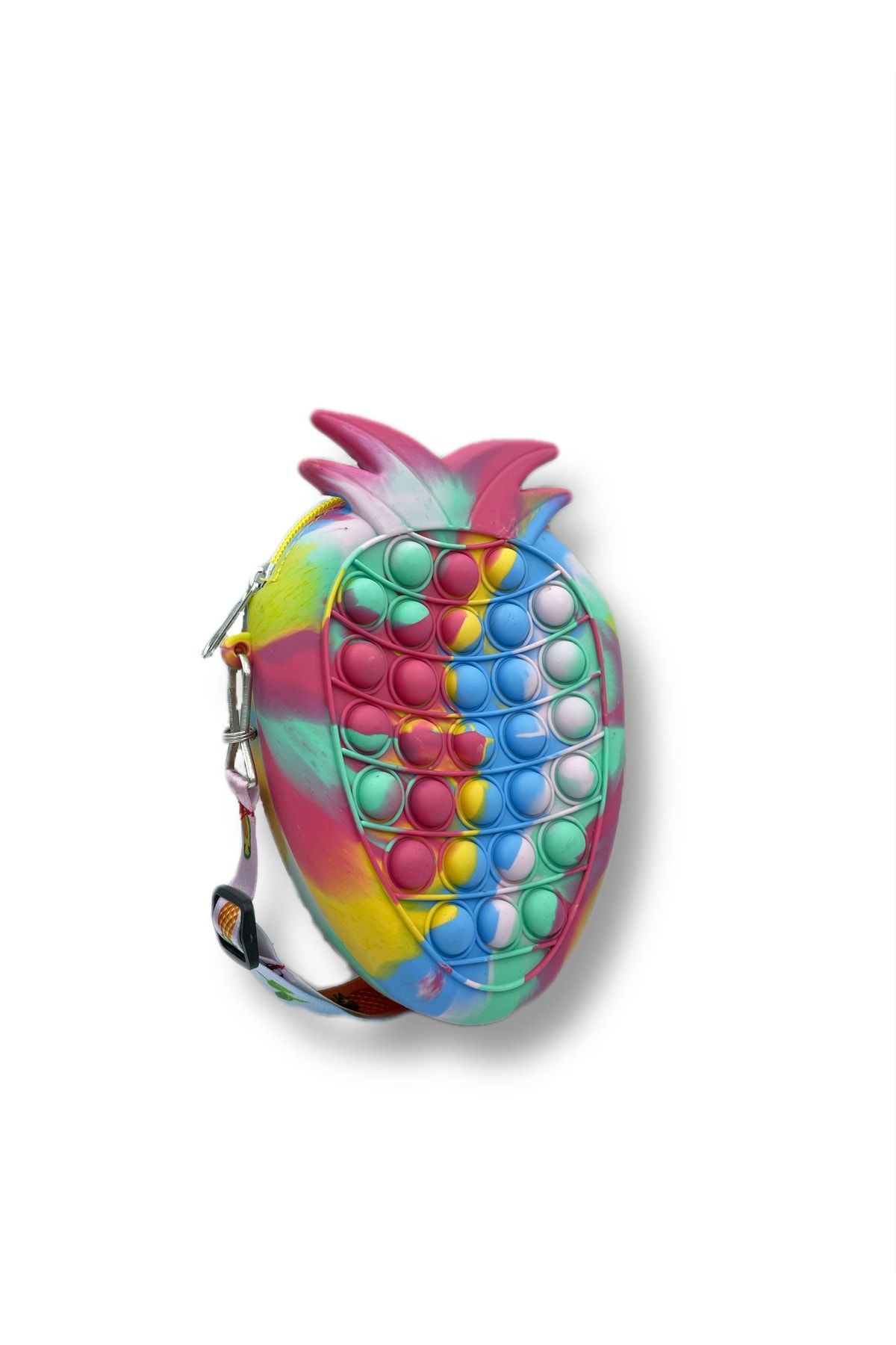 Popit Çilek Çanta 18*14 Cm Pop It Push Buble Çocuk Çantası Eğitici Oyuncak