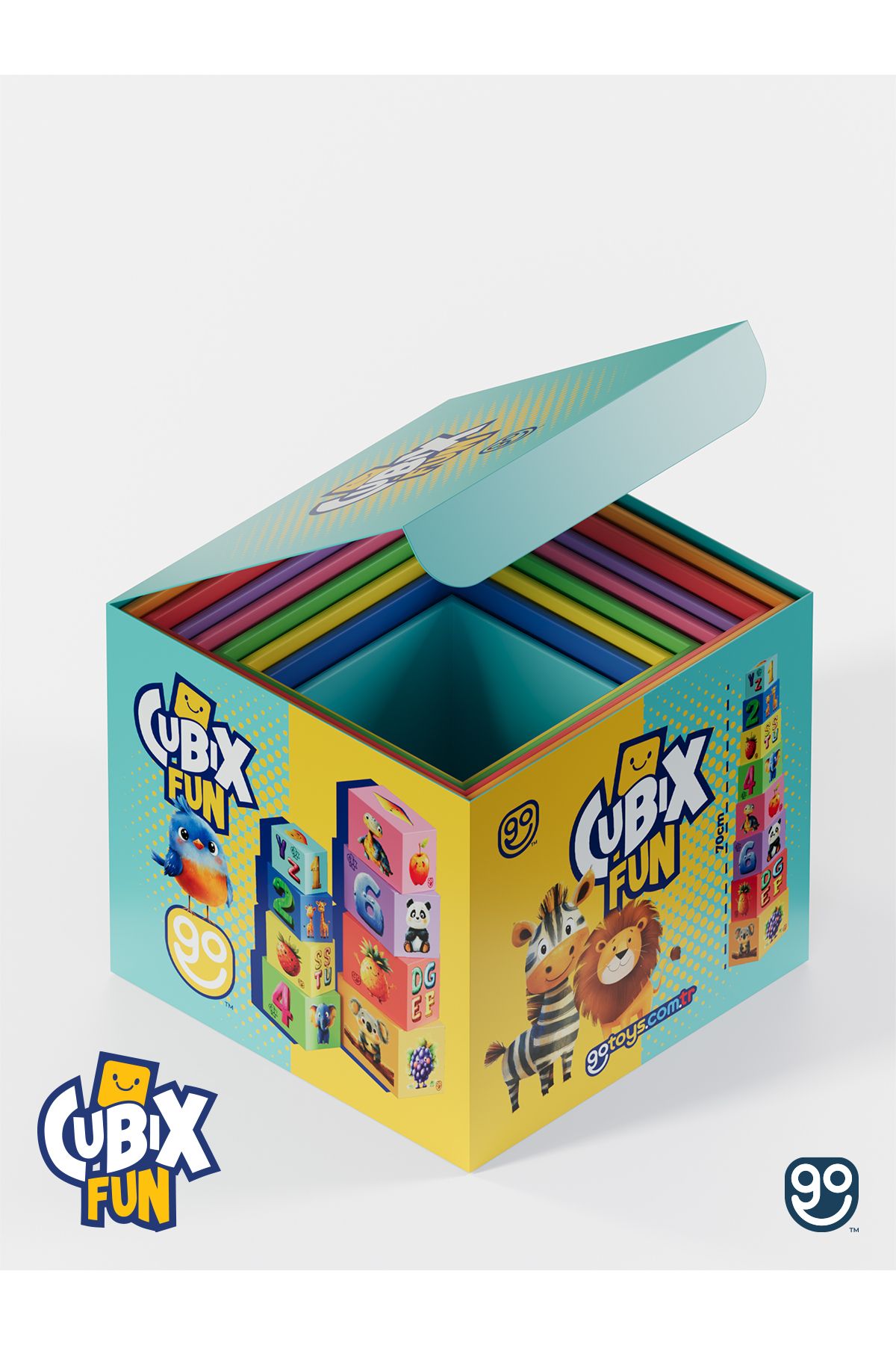 Cubix Fun İstifleme Kutuları Kaba Motor Becerisi Geliştirici Eğitici Denge Kule Oyuncağı shopıist