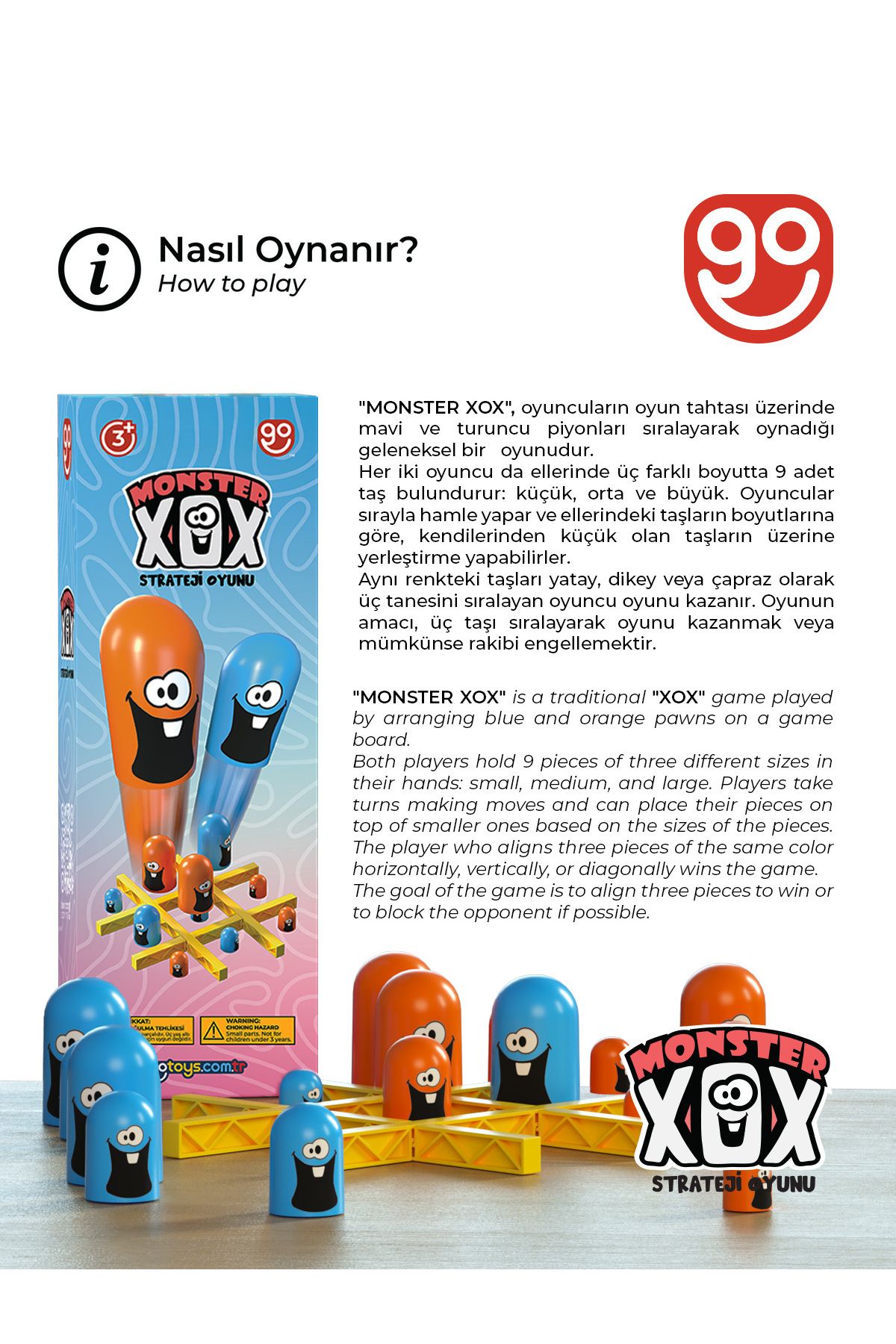 Monster Xox Strateji Zeka Oyunu Kutu Oyunu