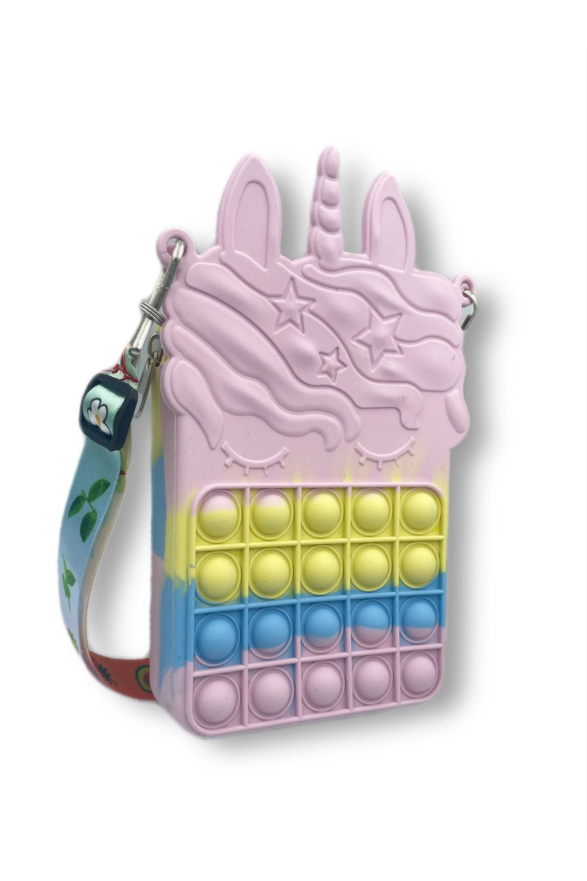 Unicorn Pop It Orta Boy Çanta 19-12cm Popit Push Bubble Eğitici Oyuncak Çocuk Çantası