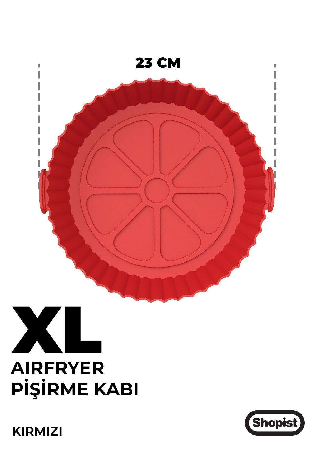 Xl-xxl Airfryer Ustası 3'lü Pişirme Seti Silikon Kırmızı Airfryer Pişirme Kağıdı 6litre Ve Üzeri