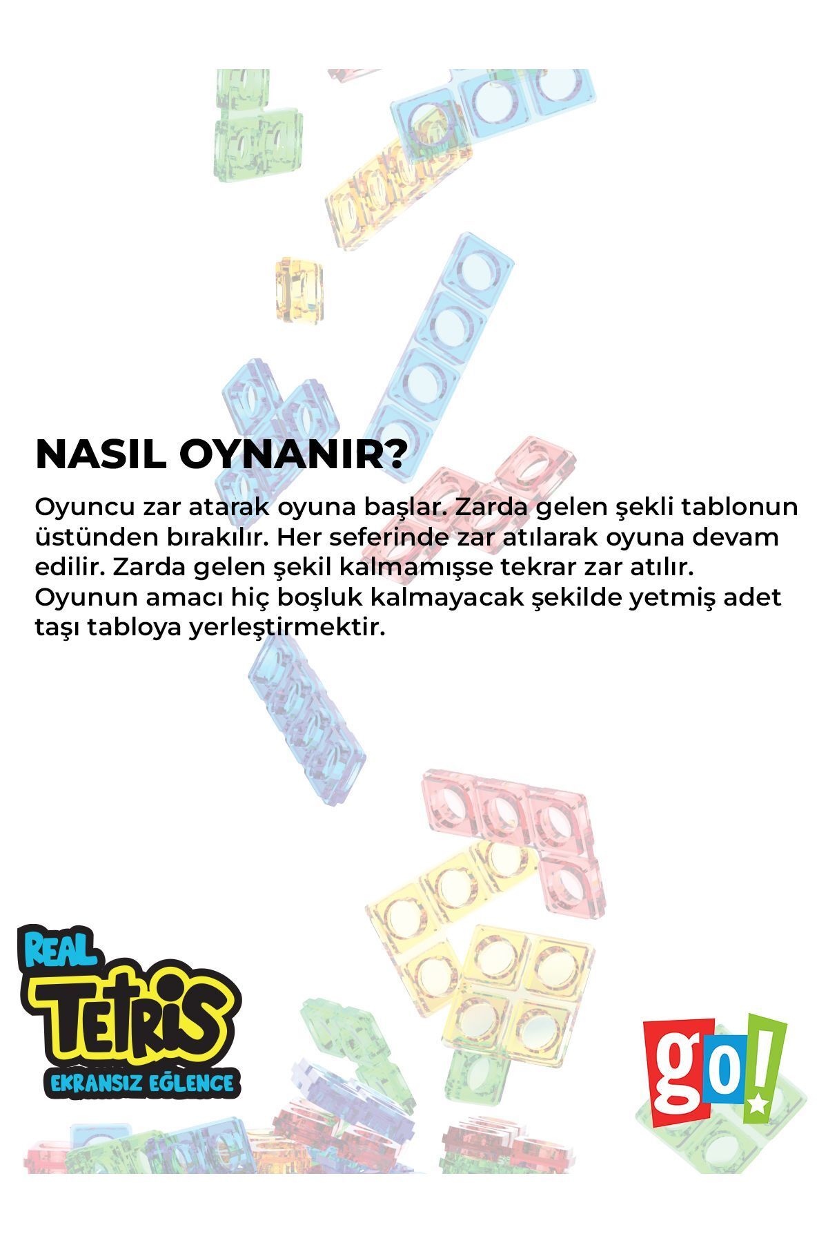 Real Tetris Ekransız Aktivite Oyuncağı Kutu Oyunları
