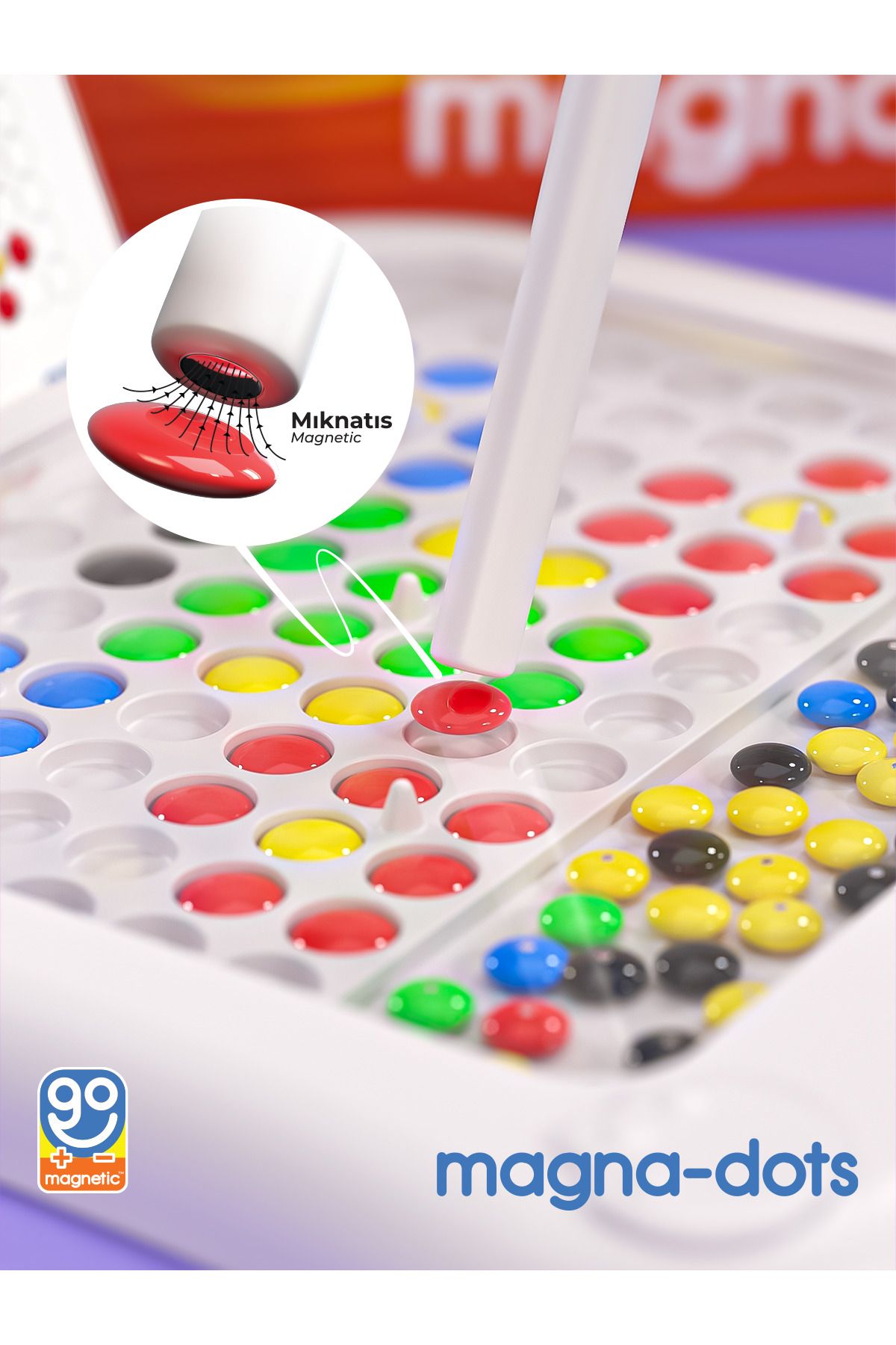 Magna Dots - Steam Manyetik Kodlama Tableti Ekransız Oyun Aktivitesi Manyetik Yapı Blokları shopist