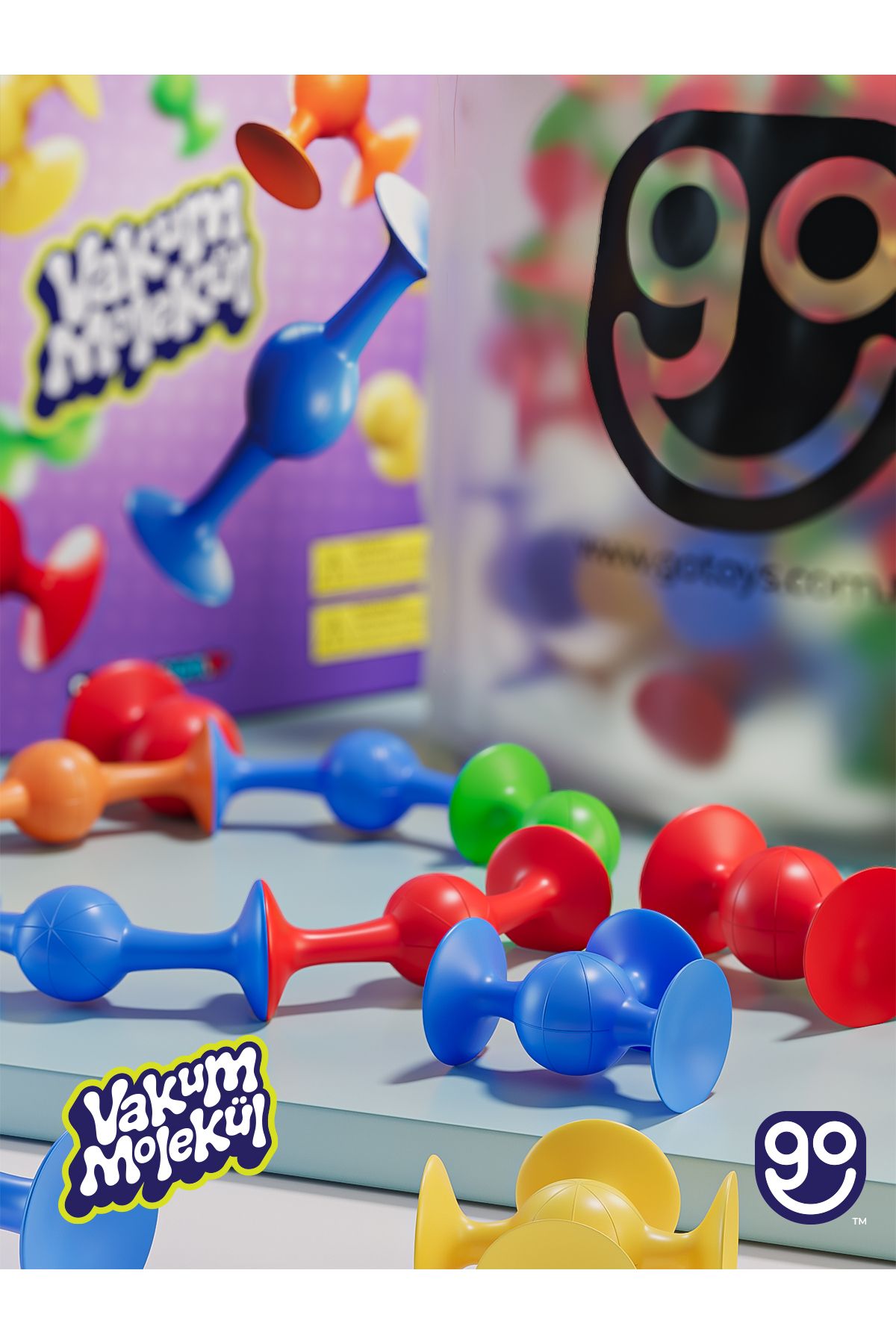 Vakum Molekül 25 Parça Yapı Taşları Fidget Duyusal Eğitici Oyuncak Squigz Lego