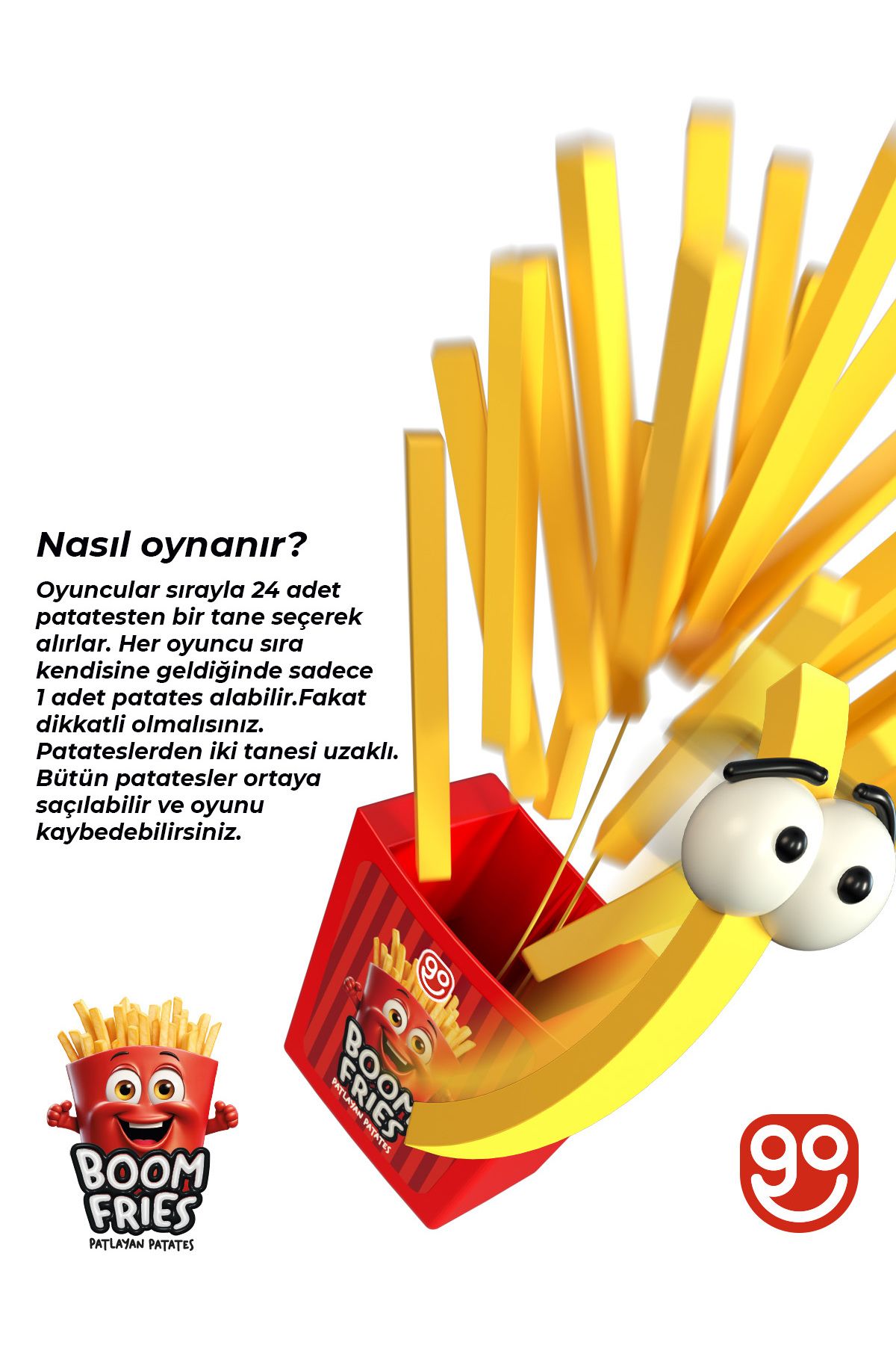 Patlayan Patates Boom Fries Eğlenceli Tuzaklı Aktivite Oyuncağı  Aile Oyunları Shopist