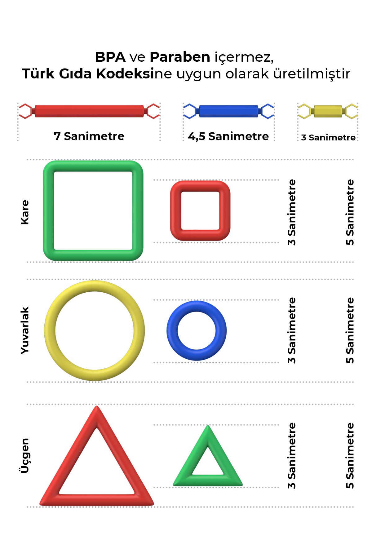 Geometrik Tasarım Çubukları 450 Adet Zeka Geliştirici Tasarım Eğitici Oyuncak Geometrik Çubuklar