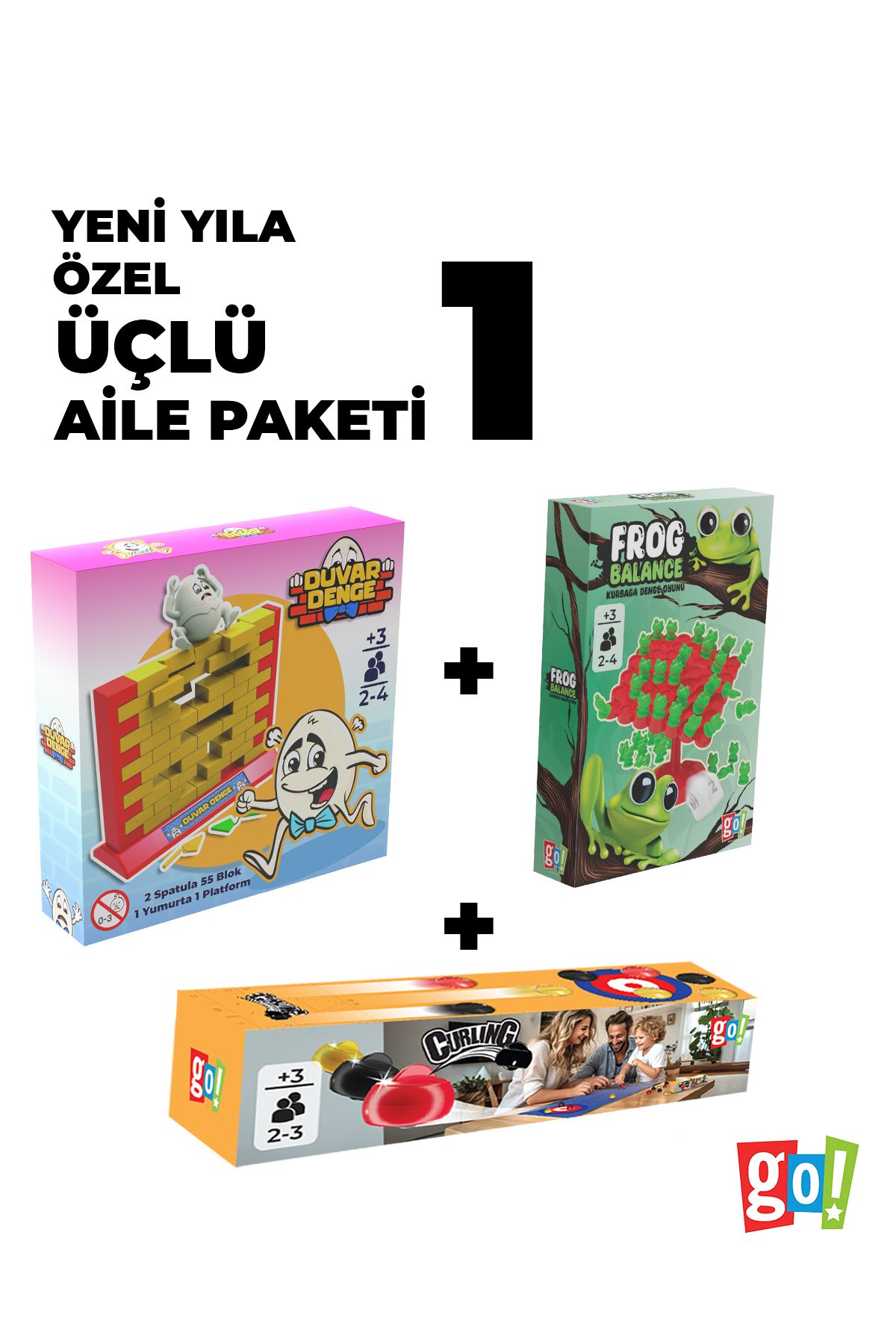 3'lü Aile Kutu Oyunu Seti Large Paket-1