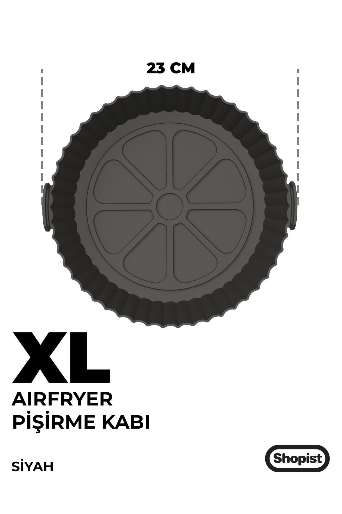 Xl-xxl Siyah Airfryer Silikon Pişirme Kabı 6litre Ve Üzeri Bpa Free Airfryer Pişirme Kağıdı Kalıbı