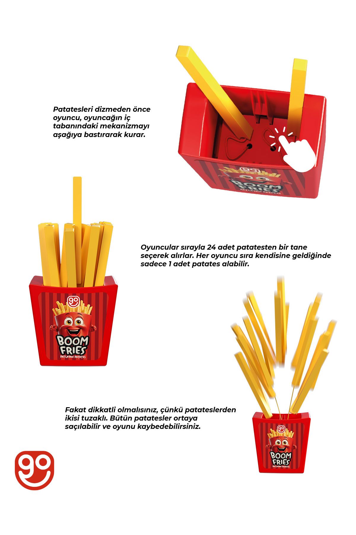 Patlayan Patates Boom Fries Eğlenceli Tuzaklı Aktivite Oyuncağı  Aile Oyunları Shopist